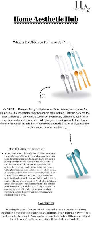 KNORK Eco Flatware Set
