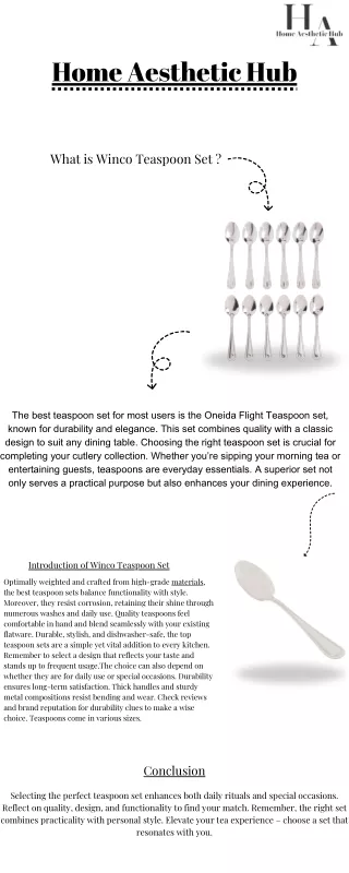 Winco Teaspoon Set