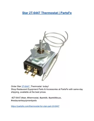 Star 2T-6447 Thermostat _ PartsFe