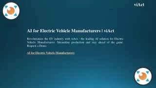 AI for Electric Vehicle Manufacturers  viAct