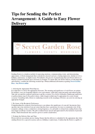 Secret Garden Rose Flower Delivery
