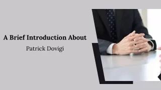 A Brief Introduction About Patrick Dovigi