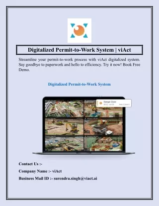 Digitalized Permit-to-Work System  viAct