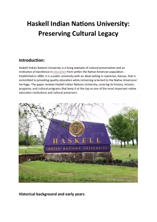 Haskell Indian Nations University