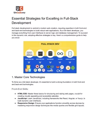 Essential Strategies for Excelling in Full-Stack Development