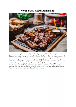 korean grill restaurant dubai