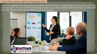 Good to Know Answers About Excel Training in Perth