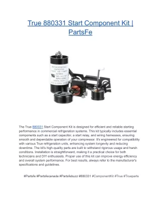 True 880331 Start Component Kit _ PartsFe