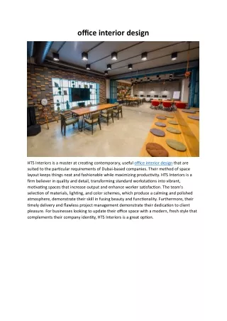 office interior design
