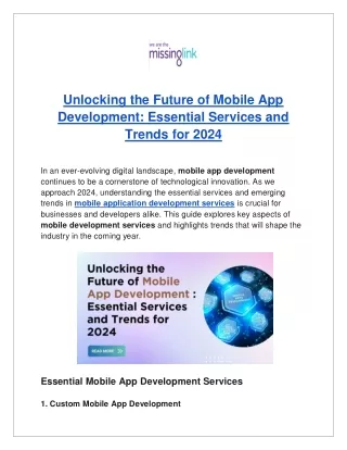 Unlocking the Future of Mobile App Development_ Essential Services and Trends for 2024 -