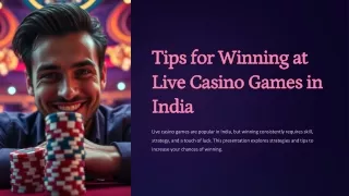 Tips for Winning at Live Casino Games in India