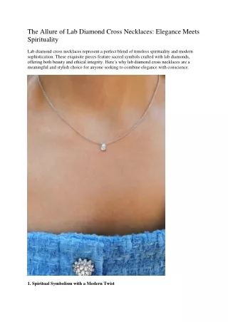 Divine Elegance: Lab Diamond Cross Necklace