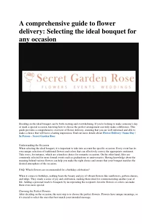 Secret Garden Rose Same Day Flower Delivery