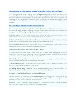 Best Day Trading Alert Service