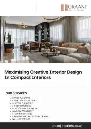 Maximising Creative Interior Design In Compact Interiors