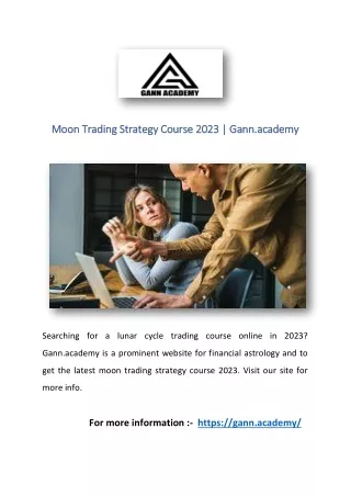 Moon Trading Strategy Course 2023 | Gann.academy