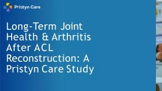 Long-Term Joint Health & Arthritis After ACL Reconstruction - A Pristyn Care Study