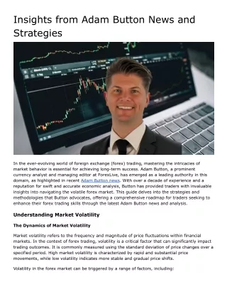 Insights from Adam Button News and Strategies