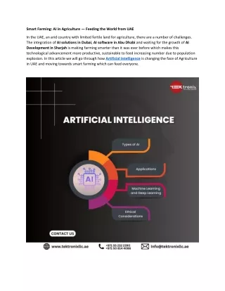 AI in Agriculture UAE