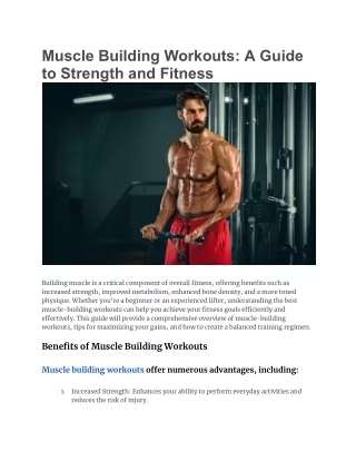 Muscle Building Workouts_ A Guide to Strength and Fitness