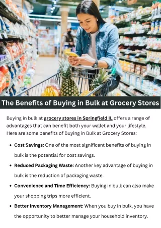 The Benefits of Buying in Bulk at Grocery Stores