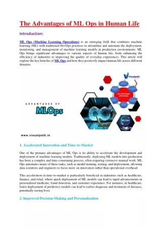 MLOps Training Institute in Hyderabad - MLOps