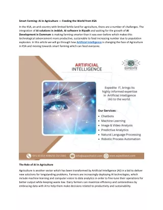 AI in Agriculture KSA