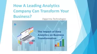 How A Leading Analytics Company Can Transform.ppt