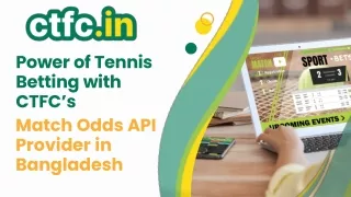 Power of Tennis Betting with CTFC's Match Odds API in Bangladesh