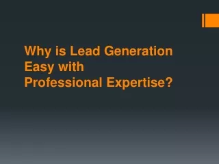 Why is Lead Generation Easy with Professional Expertise