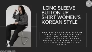 Trendy Long Sleeve Button Up Shirt for Women – Embrace Korean Style