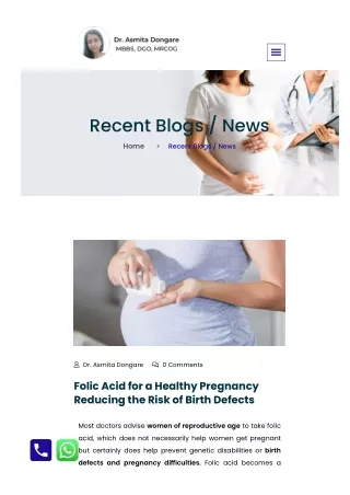 Folic Acid for a Healthy Pregnancy Reducing the Risk of Birth Defects