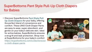 Pant Style Pull-Up Cloth Diapers for Babies