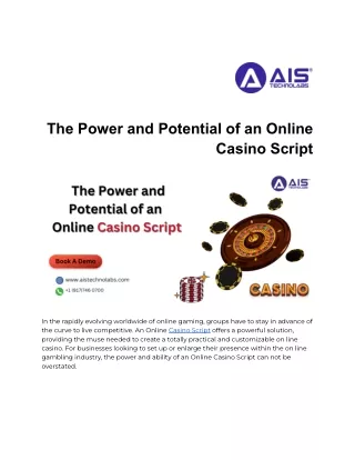 PDF -  __The Power and Potential of an Online Casino Script