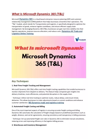 Dynamics 365 Supply Chain in Hyderabad