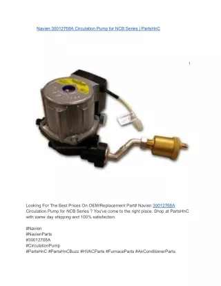 Navien 30012768A Circulation Pump for NCB Series _ PartsHnC