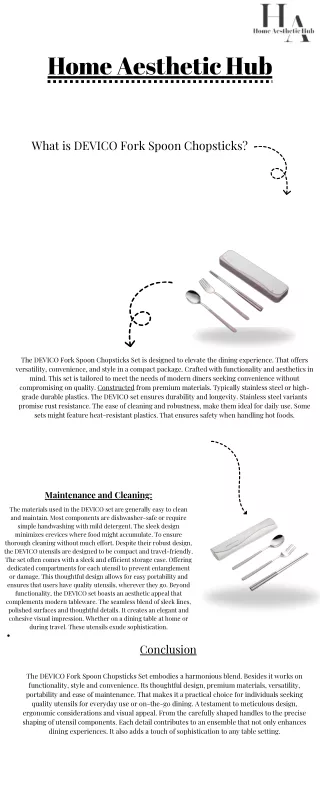 DEVICO Fork Spoon Chopsticks