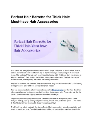 Perfect Hair Barrette for Thick Hair_ Must-have Hair Accessories