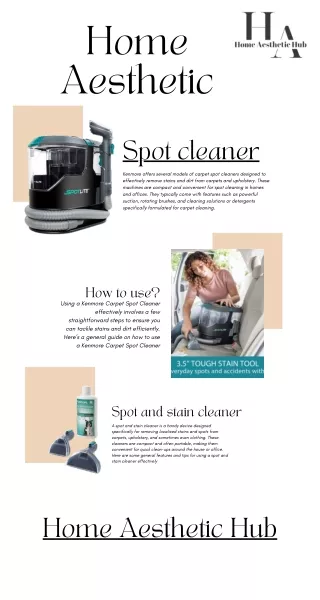 Kenmore Carpet Spot Cleaner
