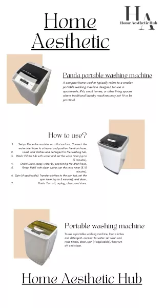 Panda potable washing machine