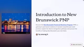 Comprehensive Guide to the New Brunswick Provincial Nominee Program (NBPNP)