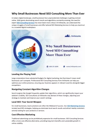 Why Small Businesses Need SEO Consulting More Than Ever