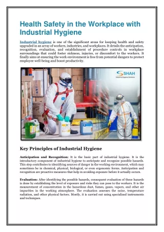 Health Safety in the Workplace with Industrial Hygiene