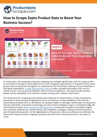 How to Scrape Zepto Product Data to Boost Your Business Success