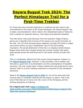 Dayara Bugyal Trek 2024 The Perfect Himalayan Trail for a First-Time Trekker