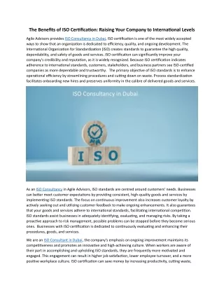 The Benefits of ISO Certification: Raising Your Company to International Levels