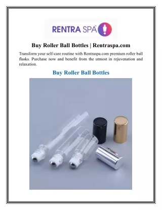 Buy Roller Ball Bottles    Rentraspa
