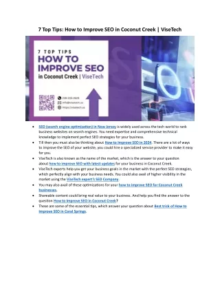 7 Top Tips