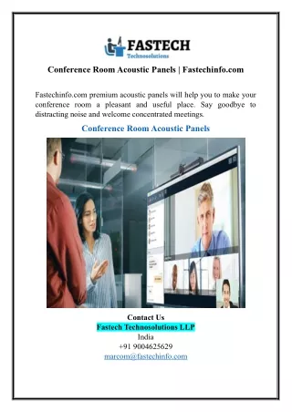 Conference Room Acoustic Panels | Fastechinfo.com