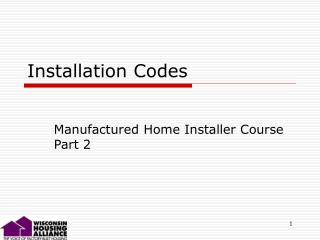 Installation Codes